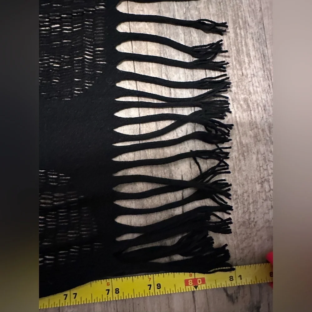 Issey Miyake FÊTE A-POC Inside Cutout Fringe Scarf Rare Avant Garde Mesh Wrap - Picture 12 of 16